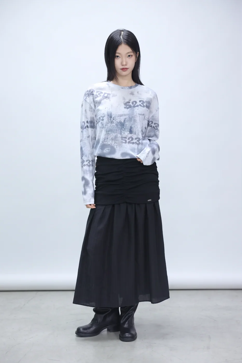 Sheer doubly skirt 착용컷
